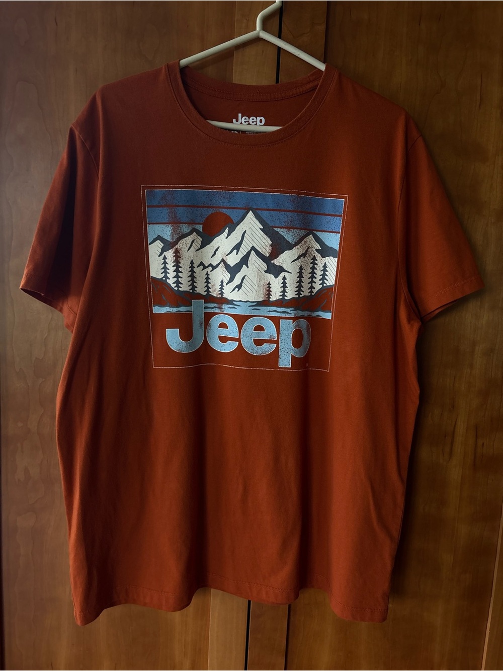 Jeep Men’s Rust Graphic Mountain Tee with Blue Accents - Picture 11 of 11